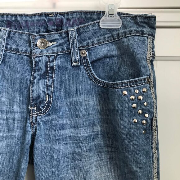 Rocky Mountain Clothing Co Y2K Biker Cruel Womens Denim Jeans Size 28W/5L *READ* - Picture 5 of 13